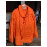 WOODFIELD 2 PC MENS ORANGE HUNTING SUIT, SIZE XL
