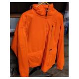YUKON GEAR MENS ORANGE ZIPPERED HOODED HUNTING