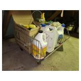 Heavy duty wire rolling storage basket with lawn