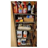 Heavy Duty metal shelving unit with contents,