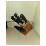 Kitchen knife block and knives