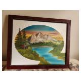 Custom painted oil painting by Frank Ordiway,