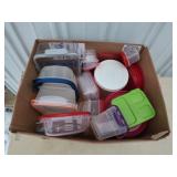 Assorted plastic storage containers