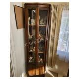 Vintage curio cabinet, cabinet only, contents not