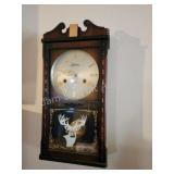 Vintage Linden 31-day windup whitetail deer clock
