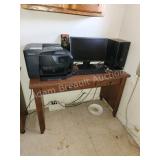 Modern 2-drawer computer desk, comes with Dell