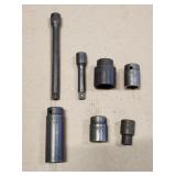 7 MAC TOOL SOCKETS AND EXTENSIONS