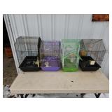 4 ASSORTED WIRE BIRD CAGES