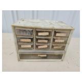 10 drawer organizer with contents