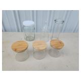Assorted kitchen storage canisters