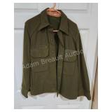 Vintage US Army issue button down wool shirt,