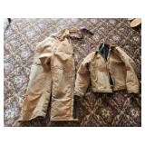 Carhartt insulated jacket and bibs, jacket size