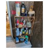 Fiberboard three tier storage shelving unit with