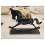 Vintage cast iron rocking horse door stopper Vintage cast iron rocking horse door stopper