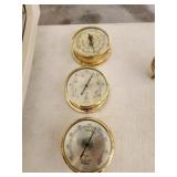 3 polished brass weather station dials 3 polished brass weather station dials