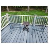 2 decorative wrought iron patio chairs and 2 decorative wrought iron patio chairs and