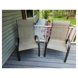 2 decorative aluminum patio stackable chairs 2 decorative aluminum patio stackable chairs