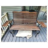 Patio glider rocker bench with cover Patio glider rocker bench with cover