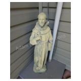 St Francis 24 inch concrete lawn statue St Francis 24 inch concrete lawn statue
