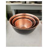3 pc decorative hammered copper nesting 3 pc decorative hammered copper nesting