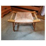 Vintage woven foot stool, 19x13x 13 Vintage woven foot stool, 19x13x 13