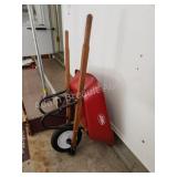 Radio Flyer metal wheelbarrow with wooden handles Radio Flyer metal wheelbarrow with wooden handles
