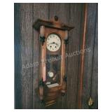 Vintage P. F. Bollenback wind up wall clock, Vintage P. F. Bollenback wind up wall clock,
