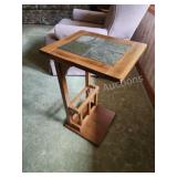 Modern Stone top side table, 12.5 x 15.25x 24.25 Modern Stone top side table, 12.5 x 15.25x 24.25