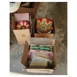 3 boxes decorative Pier 1 Import earthenware, 3 boxes decorative Pier 1 Import earthenware,