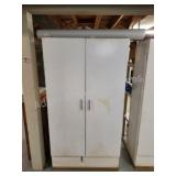 Vintage metal 2-door storage cabinet with Vintage metal 2-door storage cabinet with