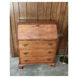 Vintage solid wood locking drop down 3-drawer Vintage solid wood locking drop down 3-drawer