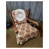Vintage wooden framed spring rocking chair Vintage wooden framed spring rocking chair