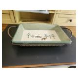 Decorative moose theme Sonoma casserole dish with Decorative moose theme Sonoma casserole dish with