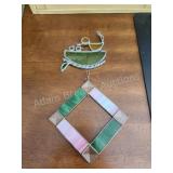 2 pcs decorative stained glass 2 pcs decorative stained glass