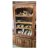 Vintage lighted curio storage cabinet, cabinet Vintage lighted curio storage cabinet, cabinet
