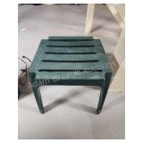 Plastic patio side table, 17x17 Plastic patio side table, 17x17