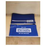 2 vintage Mutual Savings zippered money bags 2 vintage Mutual Savings zippered money bags