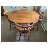 Vintage 5 pc drop leaf dining table set w/ leaf Vintage 5 pc drop leaf dining table set w/ leaf