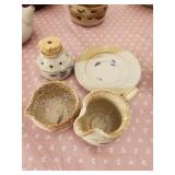 4 pcs vintage Oberloier pottery, Beaverton, MI 4 pcs vintage Oberloier pottery, Beaverton, MI