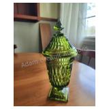 Vintage Green Glass candy jar Vintage Green Glass candy jar