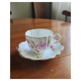 Vintage bone china teacup and saucer made in Vintage bone china teacup and saucer made in