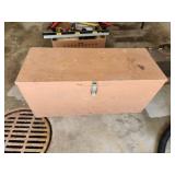 Custom built wooden tool storage box Custom built wooden tool storage box