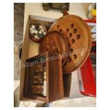 Assorted wooden Dominoes and marble games Assorted wooden Dominoes and marble games