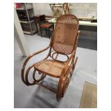 Vintage cane solid wood rocking chair Vintage cane solid wood rocking chair
