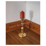 Baldwin polished brass candle stick holder