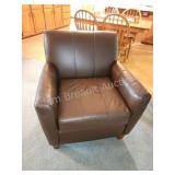 Brown leather armchair