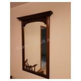 Modern decorative wood framed wall mirror, 24.5 x