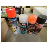 4 cans assorted spray paint