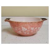 Vintage Pyrex 443 pink white gooseberry 1.5 quart