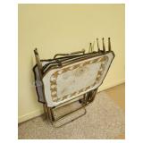 Vintage 5-pc metal TV tray set